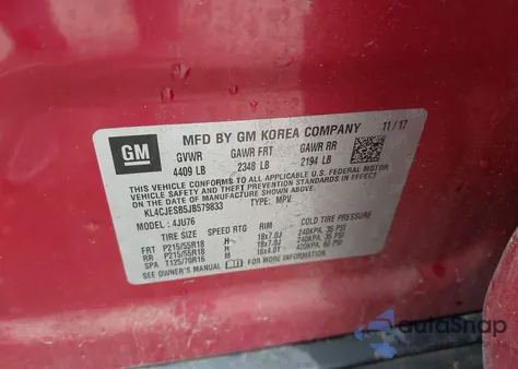 2018 Buick Encore Preferred z USA, uszkodzony, nr VIN KL4CJESB5JB579833